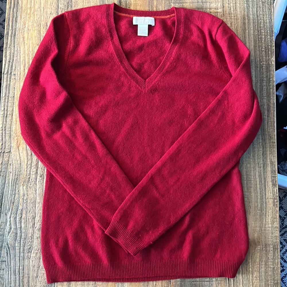 Red Cashmere Sweater size L